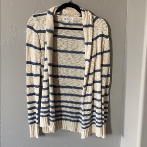 Striped sweater cardigan